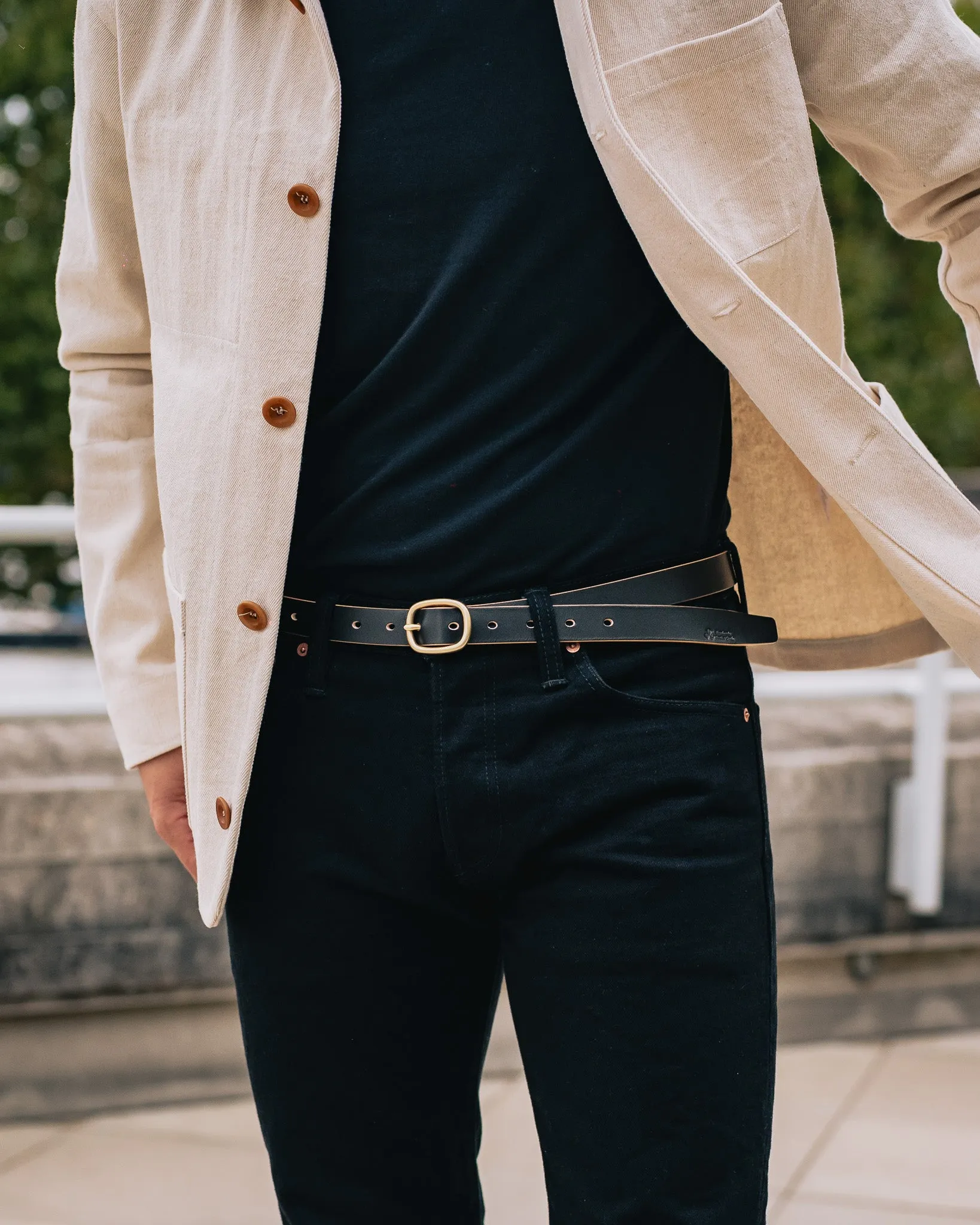 OGL Obbies Dress Leather Belt - Hand Dyed Black sold by Iron Heart product image thumbnail 2