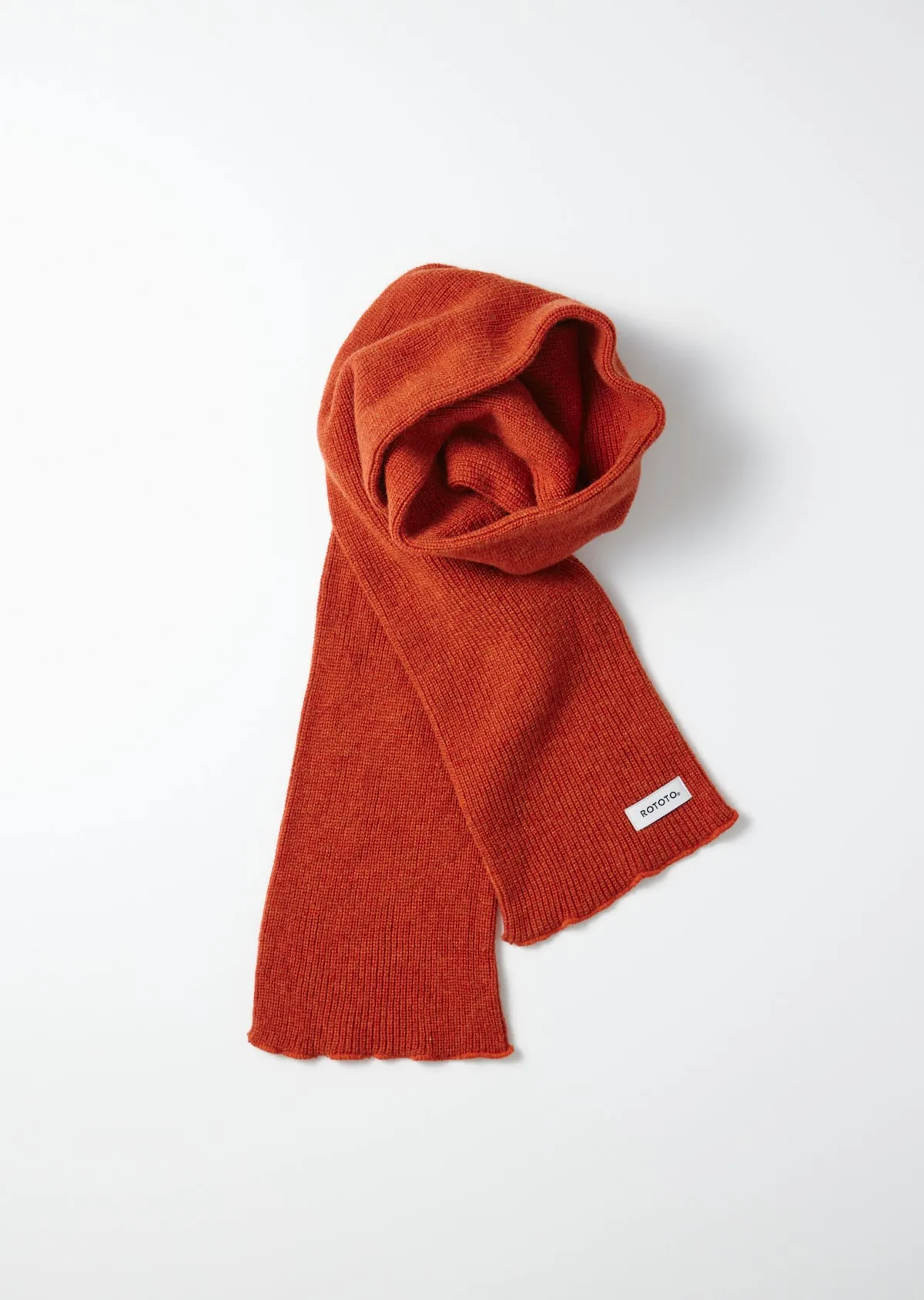 ROTOTO - Merino Lambswool Scarf - Brick sold by Iron Heart