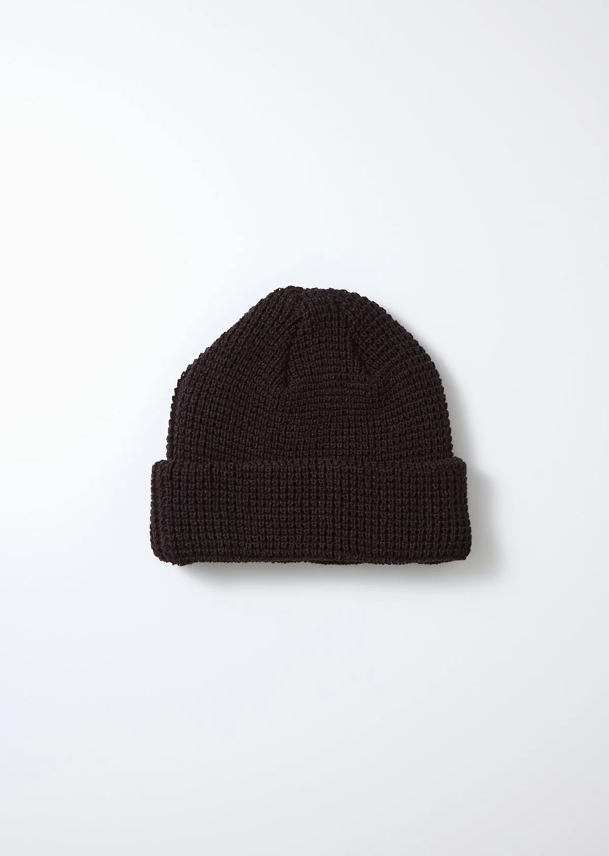 ROTOTO - Cotton Waffle Knit Watch Cap - Black sold by Iron Heart
