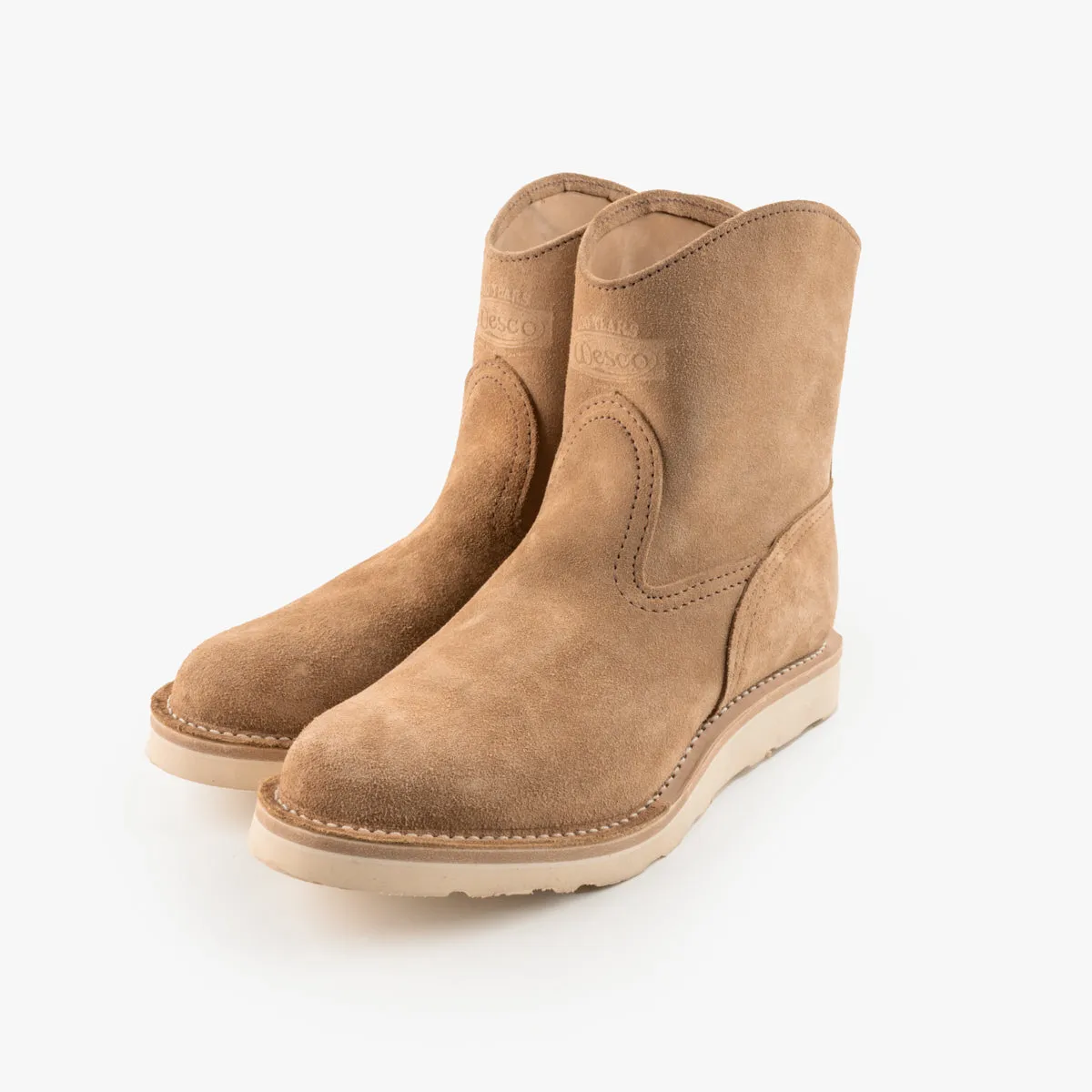 Iron Heart Int'l x Wesco® - 8" Rough-Out Pull-up Morrison Boot - Burlap sold by Iron Heart