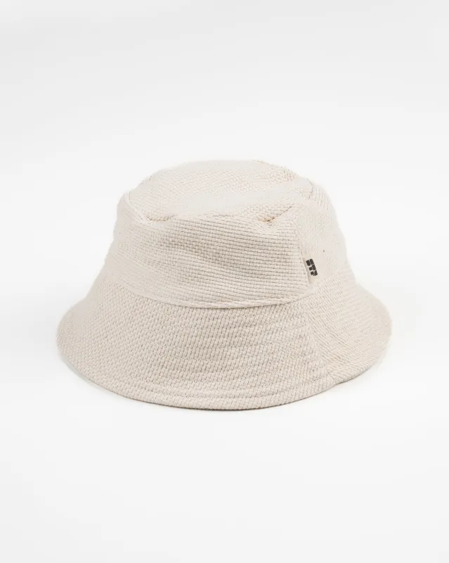 STF Japanese Sashiko Bucket Hat - Ecru made by Iron Heart