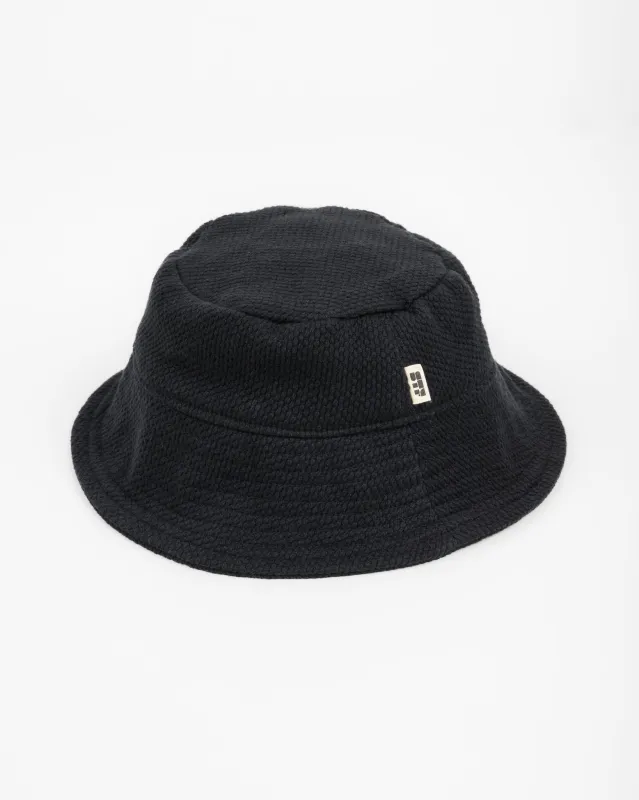 STF Japanese Sashiko Bucket Hat - Black made by Iron Heart
