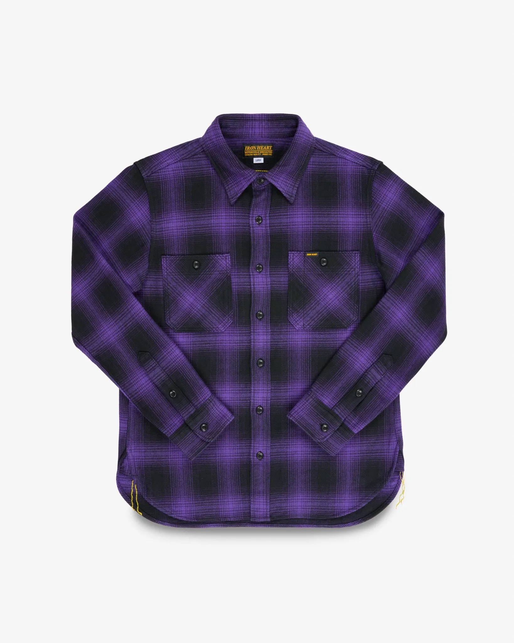 Ultra Heavy Flannel Ombré Check Work Shirt - Purple/Black sold by Iron Heart