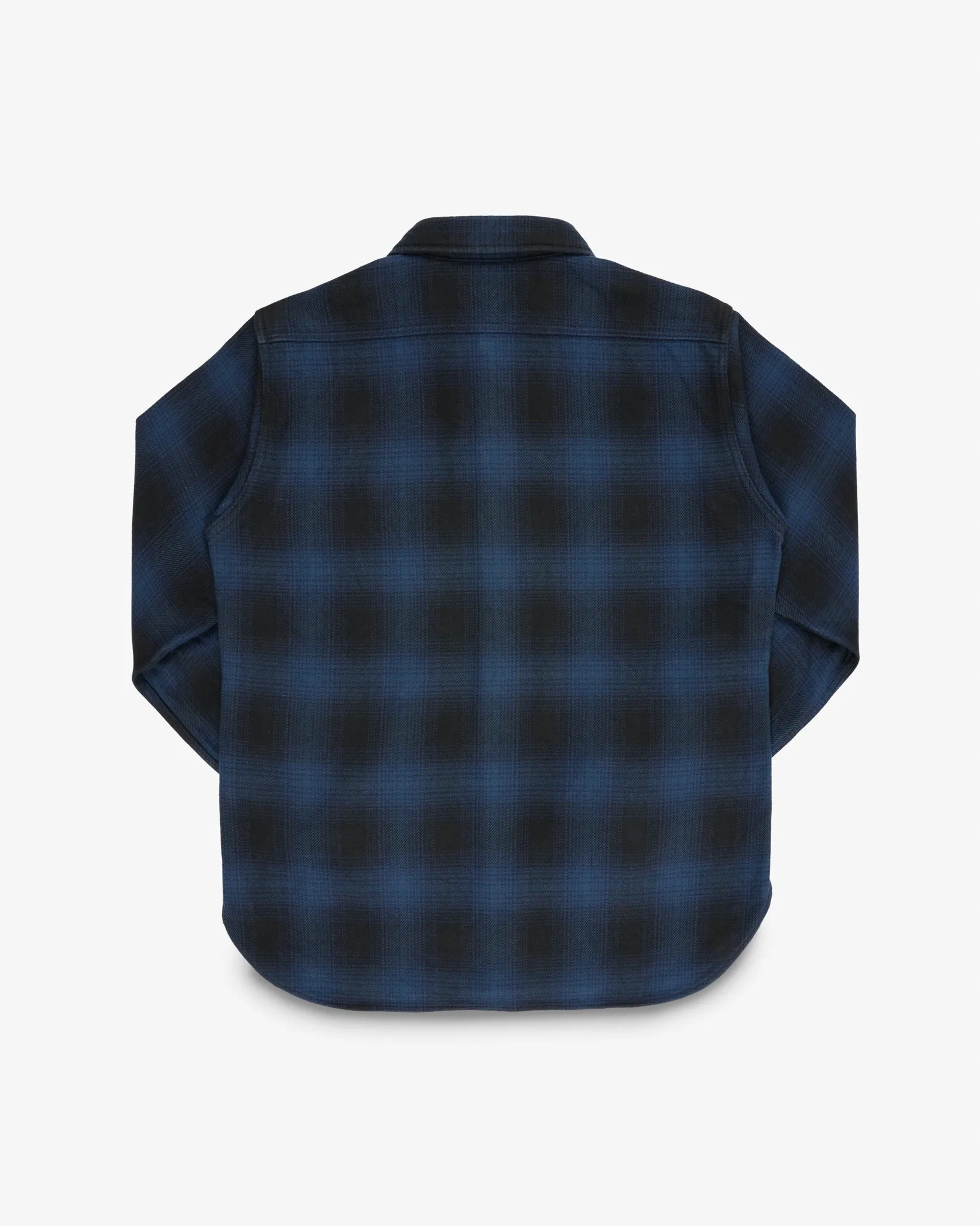 Ultra Heavy Flannel Ombré Check Work Shirt - Navy/Black sold by Iron Heart product image thumbnail 5