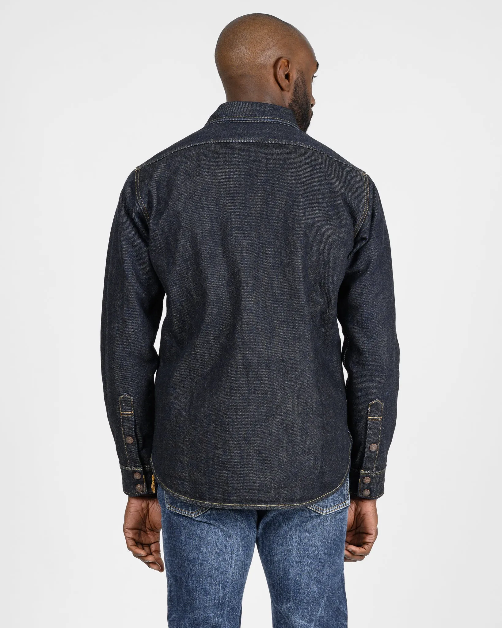 21oz Selvedge Denim CPO Work Shirt - "The UnTucked" - Indigo sold by Iron Heart product image thumbnail 3