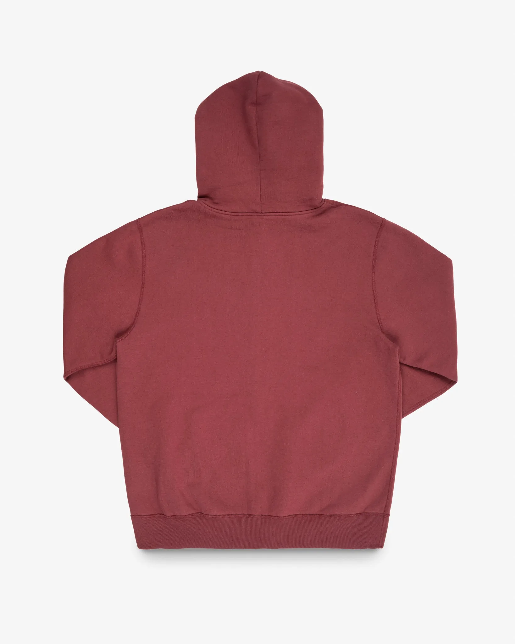 14oz Ultra Heavyweight Loopwheel Cotton Zip Up Hoodie - Burgundy sold by Iron Heart product image thumbnail 5