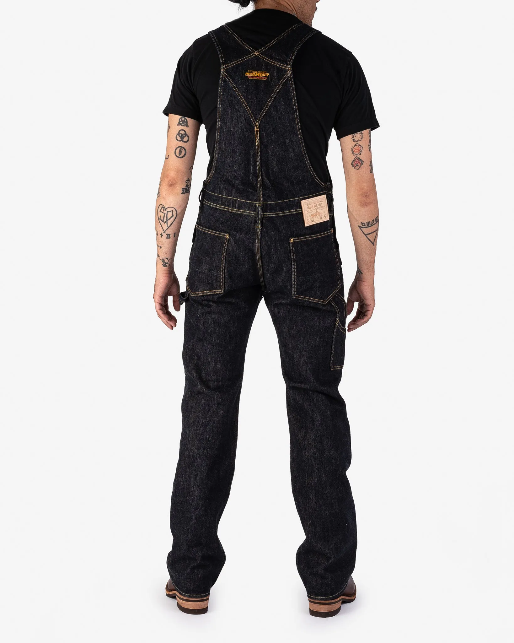 21oz Selvedge Denim Double Knee Overalls - Indigo sold by Iron Heart product image thumbnail 3