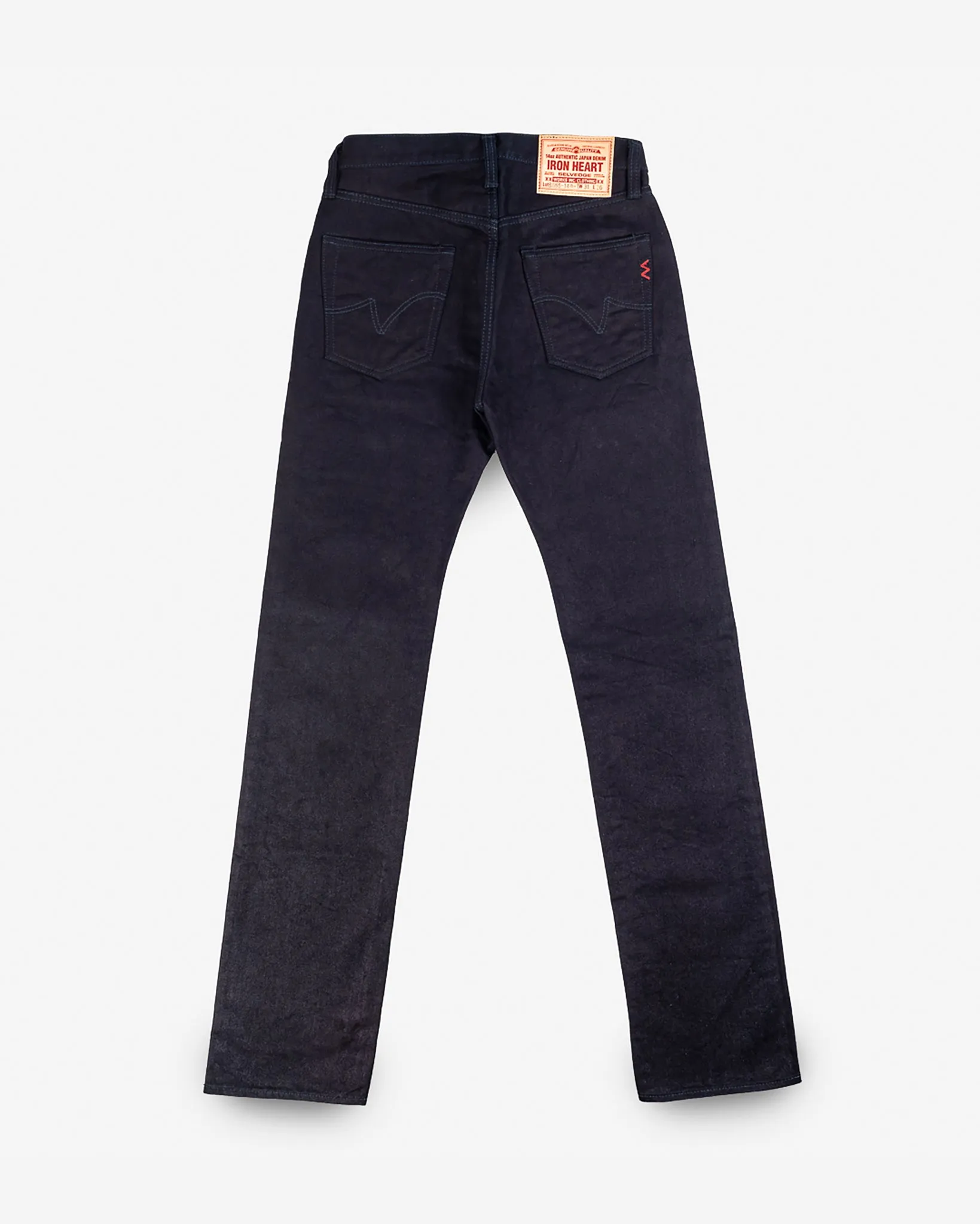 14oz Selvedge Denim Slim Straight Cut Jeans - Indigo/Black sold by Iron Heart product image thumbnail 5
