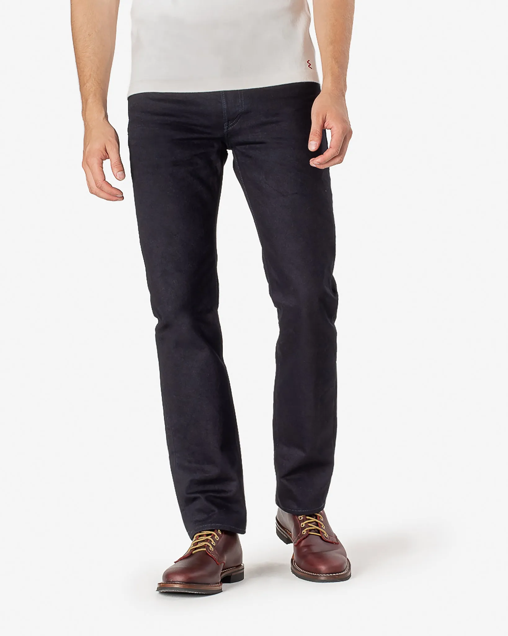 14oz Selvedge Denim Slim Straight Cut Jeans - Indigo/Black sold by Iron Heart product image thumbnail 2