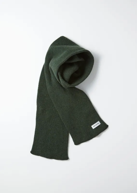 ROTOTO - Merino Lambswool Scarf - Dark Green made by ROTOTO