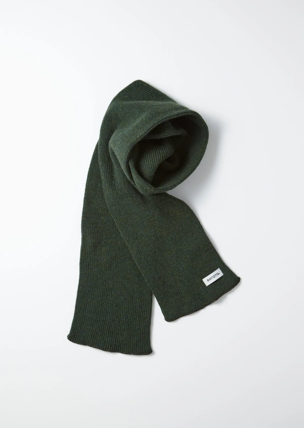 ROTOTO - Merino Lambswool Scarf - Dark Green sold by Iron Heart