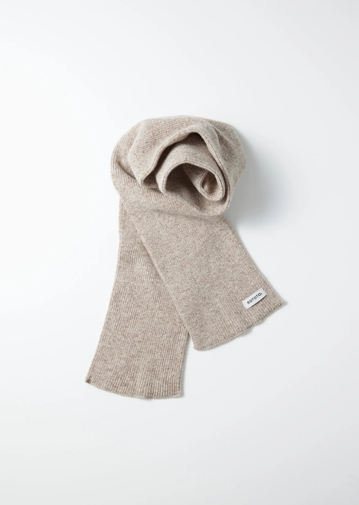 ROTOTO - Merino Lambswool Scarf - Brown sold by Iron Heart