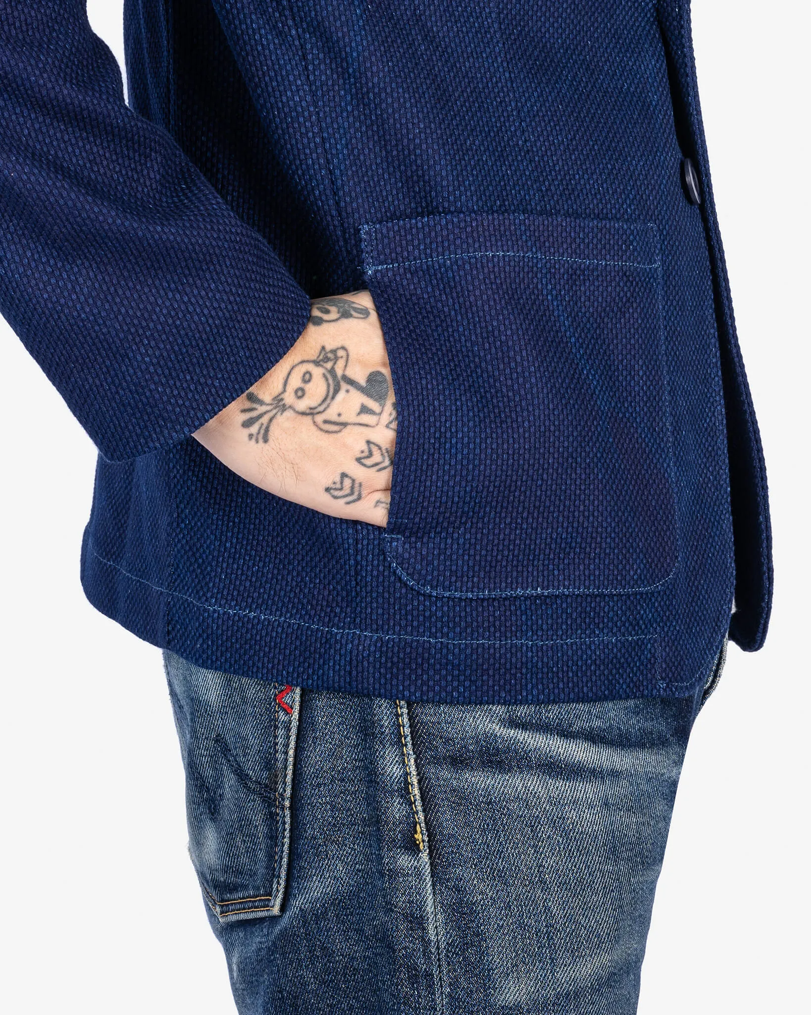 STF Sashiko Blazer - Indigo sold by Iron Heart product image thumbnail 5