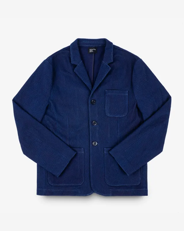 STF Sashiko Blazer - Indigo made by Iron Heart