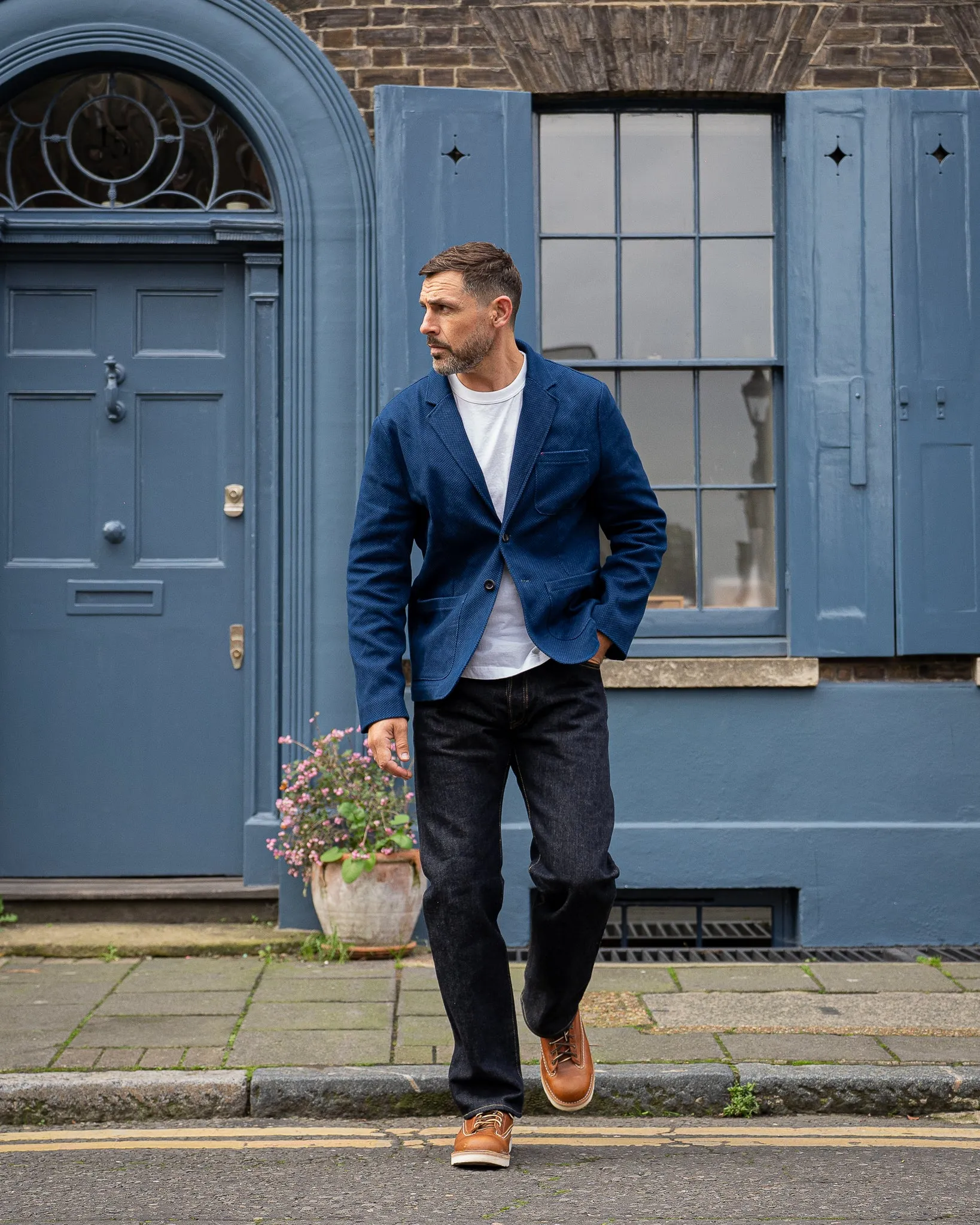 STF Sashiko Blazer - Indigo sold by Iron Heart product image thumbnail 2
