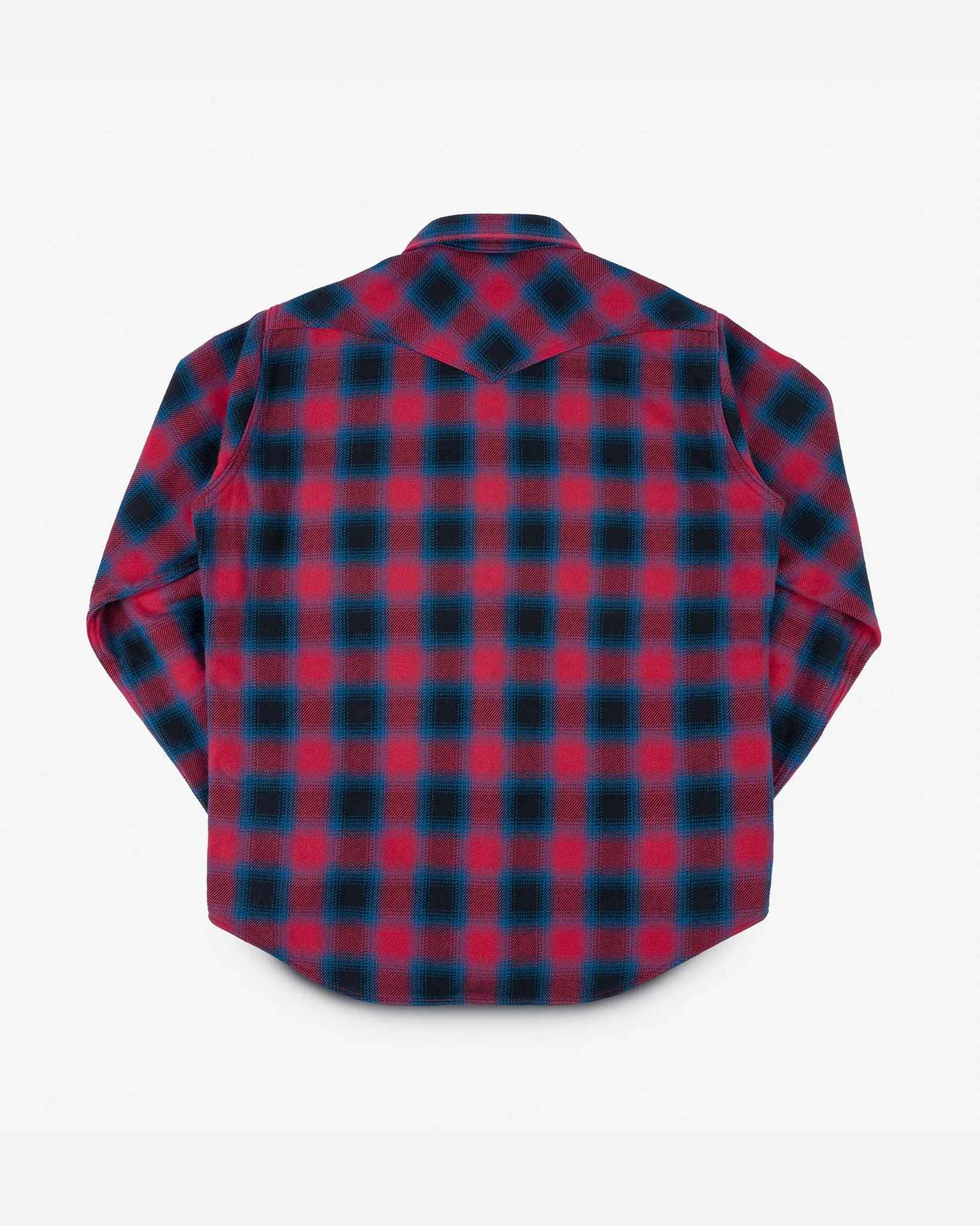 Ultra Heavy Flannel Ombré Check Western Shirt - Red sold by Iron Heart product image thumbnail 5