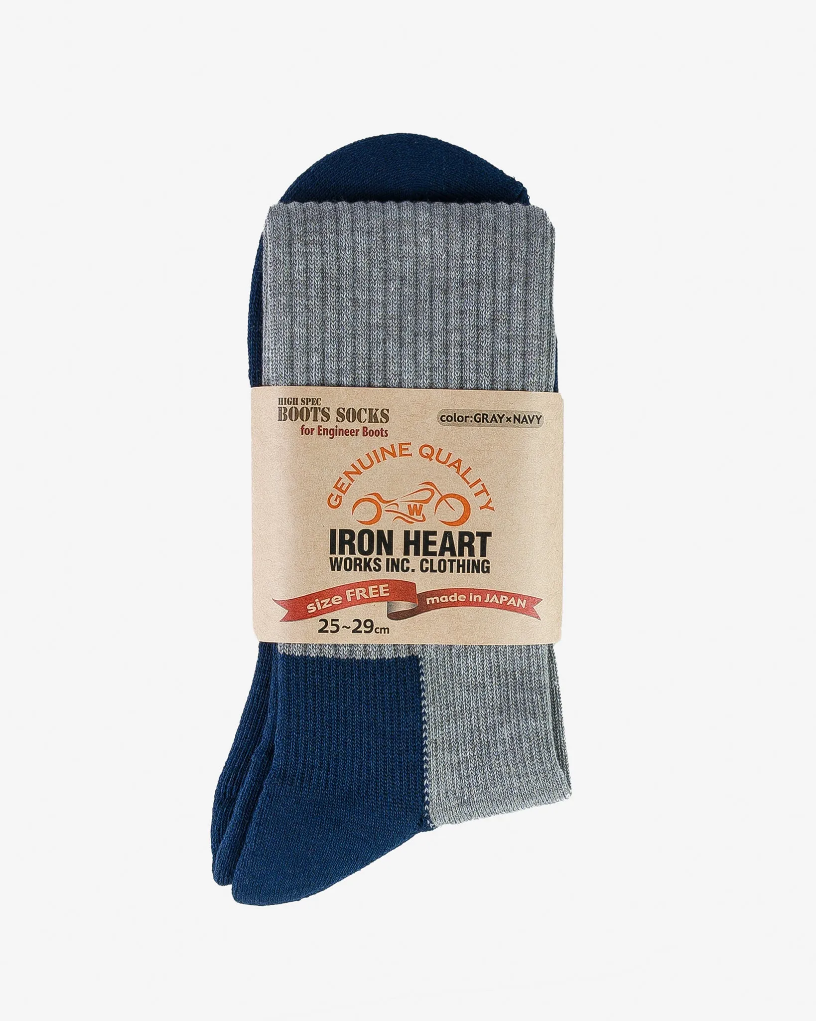 Iron Heart Engineer Socks - Grey/Navy sold by Iron Heart product image thumbnail 2