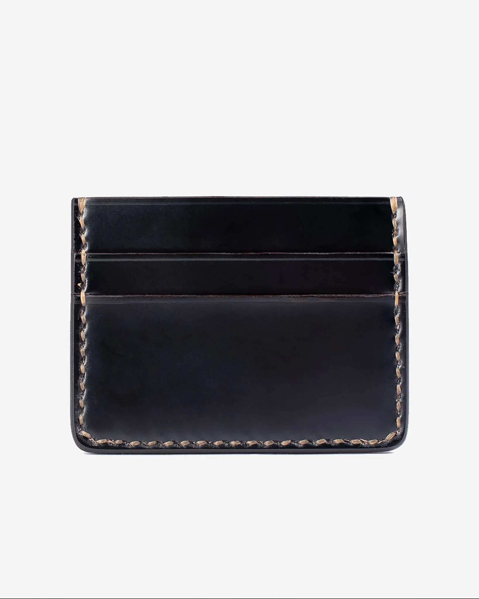 Shell Cordovan Card Holder - Black sold by Iron Heart