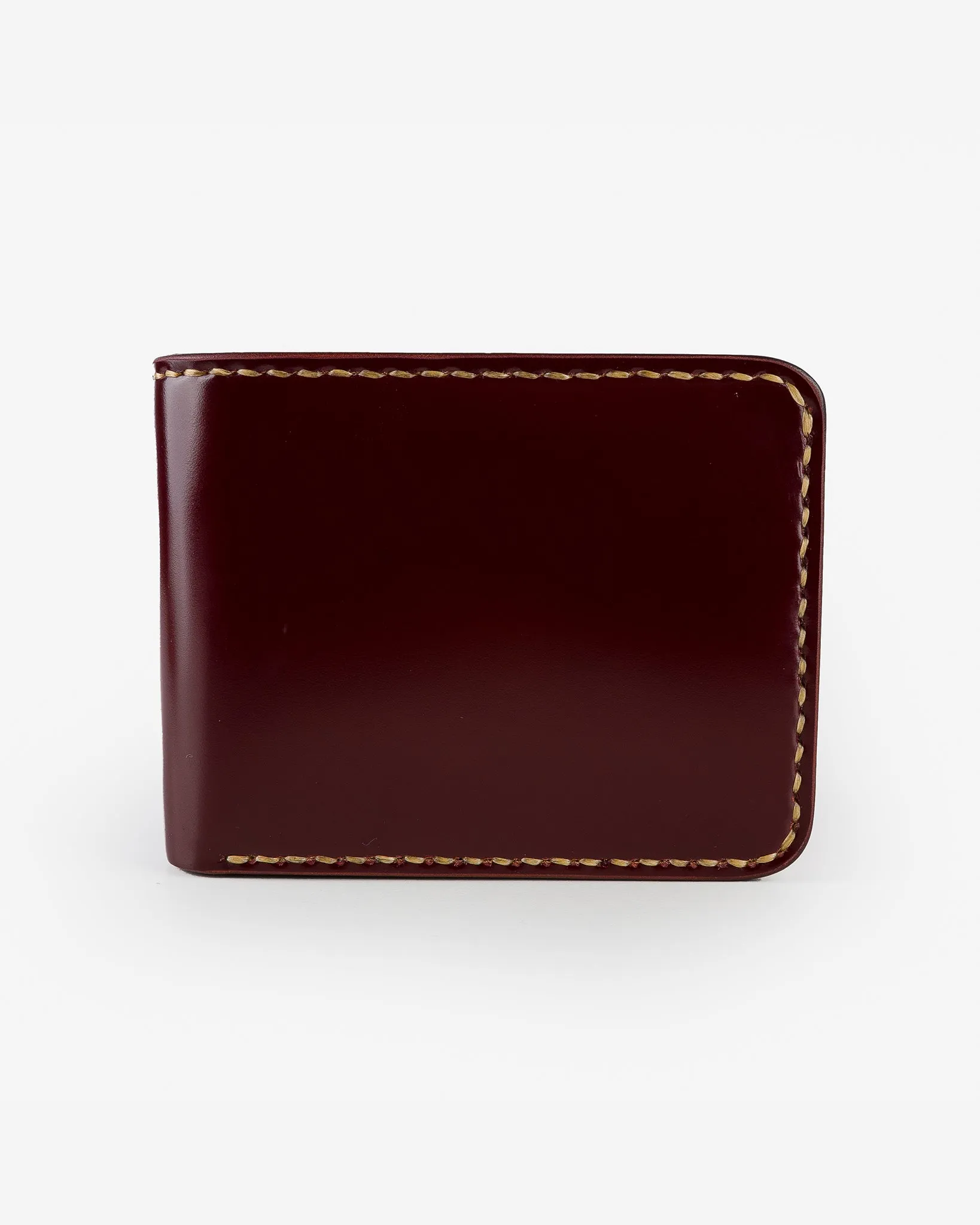 Slimline Small Shell Cordovan Wallet - Oxblood sold by Iron Heart