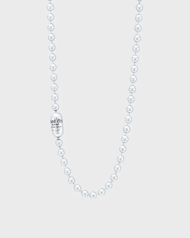 GOOD ART HLYWD Pop Lock GoodArt Logo Necklace 10 at 24" - Sterling Silver made by Good Art Hlywd