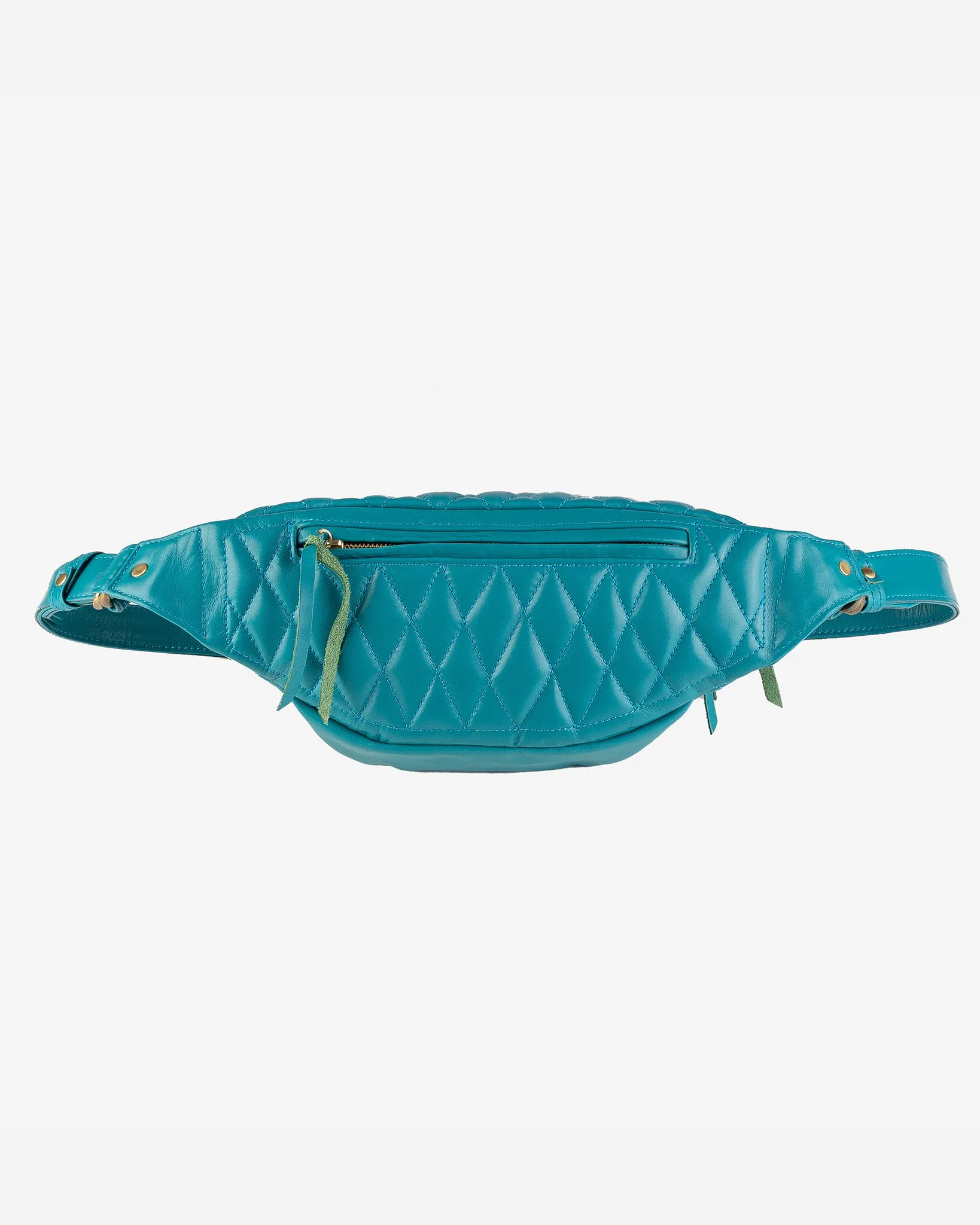 Diamond Stitched Leather Waist Bag - Blue sold by Iron Heart product image thumbnail 5