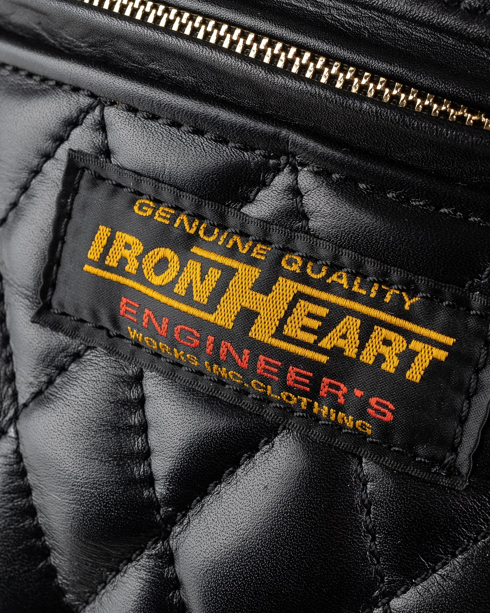 Diamond Stitched Leather Waist Bag - Black sold by Iron Heart product image thumbnail 5