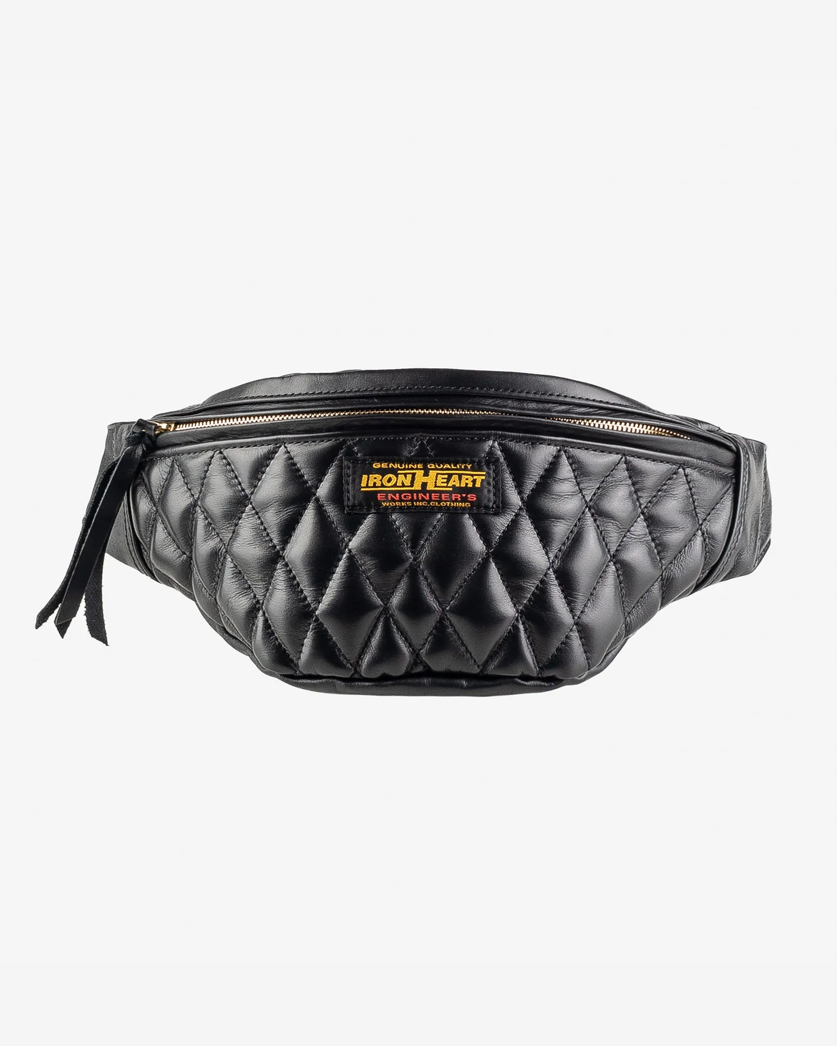 Diamond Stitched Leather Waist Bag - Black sold by Iron Heart product image thumbnail 4