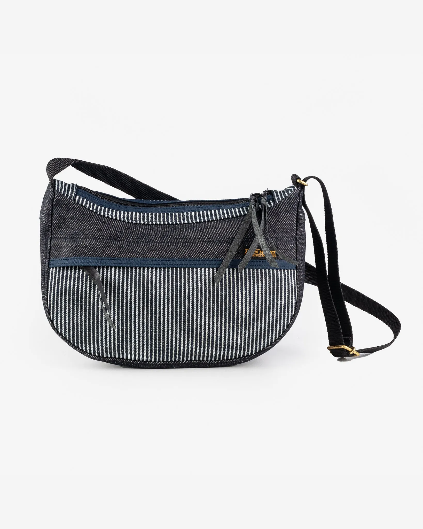 12oz Hickory Stripe Small Shoulder Bag - Indigo sold by Iron Heart