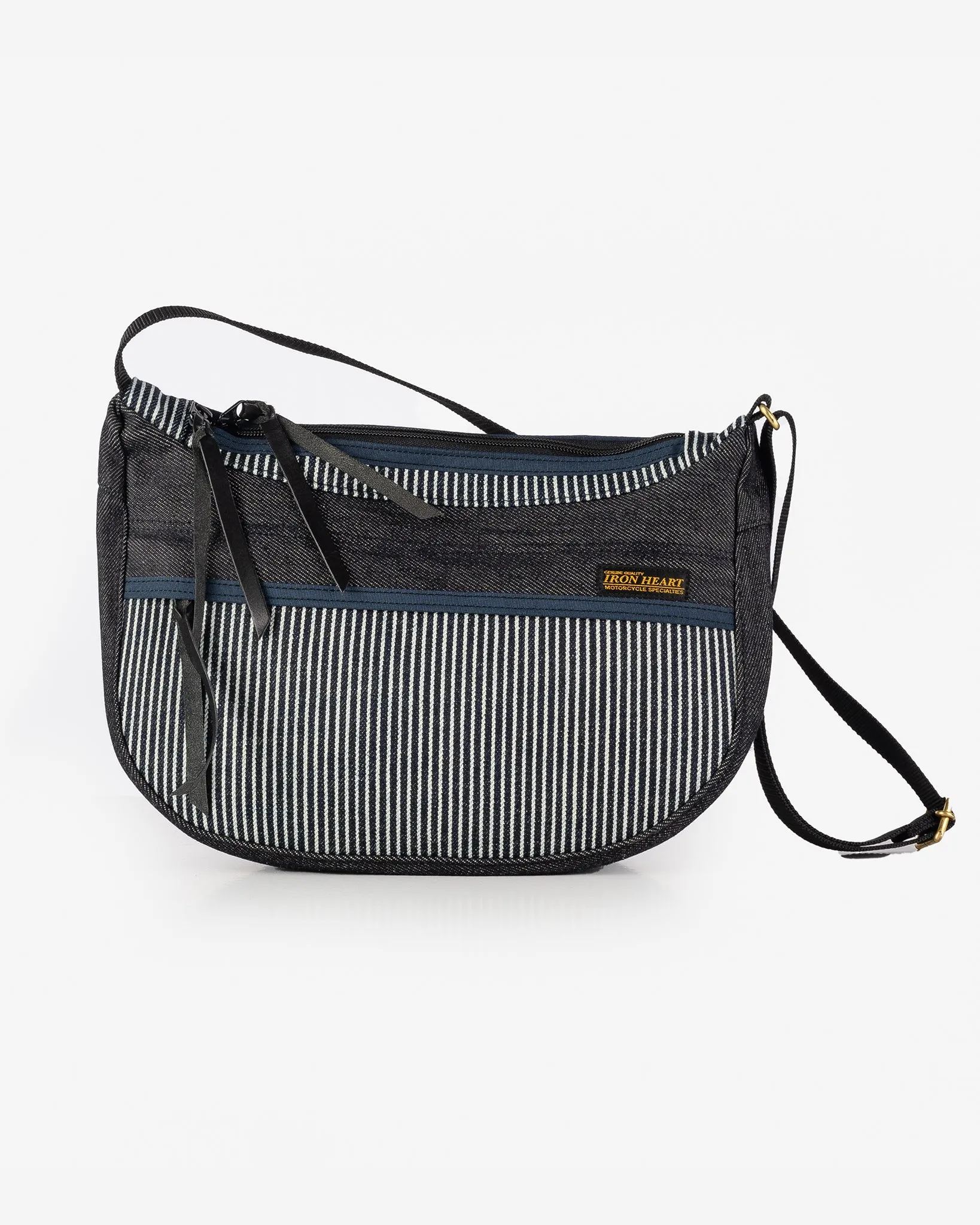 12oz Hickory Stripe Small Shoulder Bag - Indigo sold by Iron Heart product image thumbnail 4