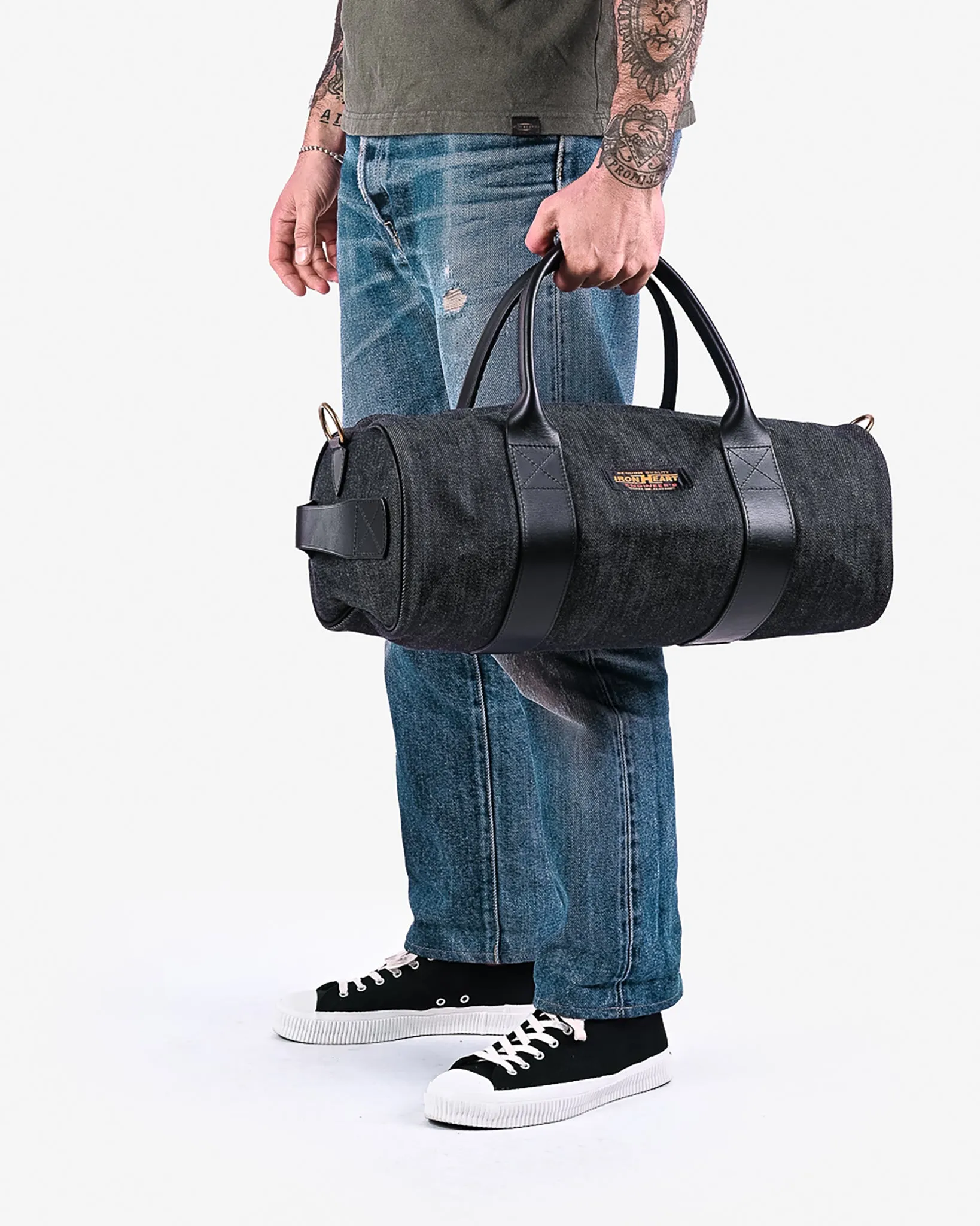 21oz Selvedge Denim and Buttero Leather Holdall - Indigo sold by Iron Heart product image thumbnail 3