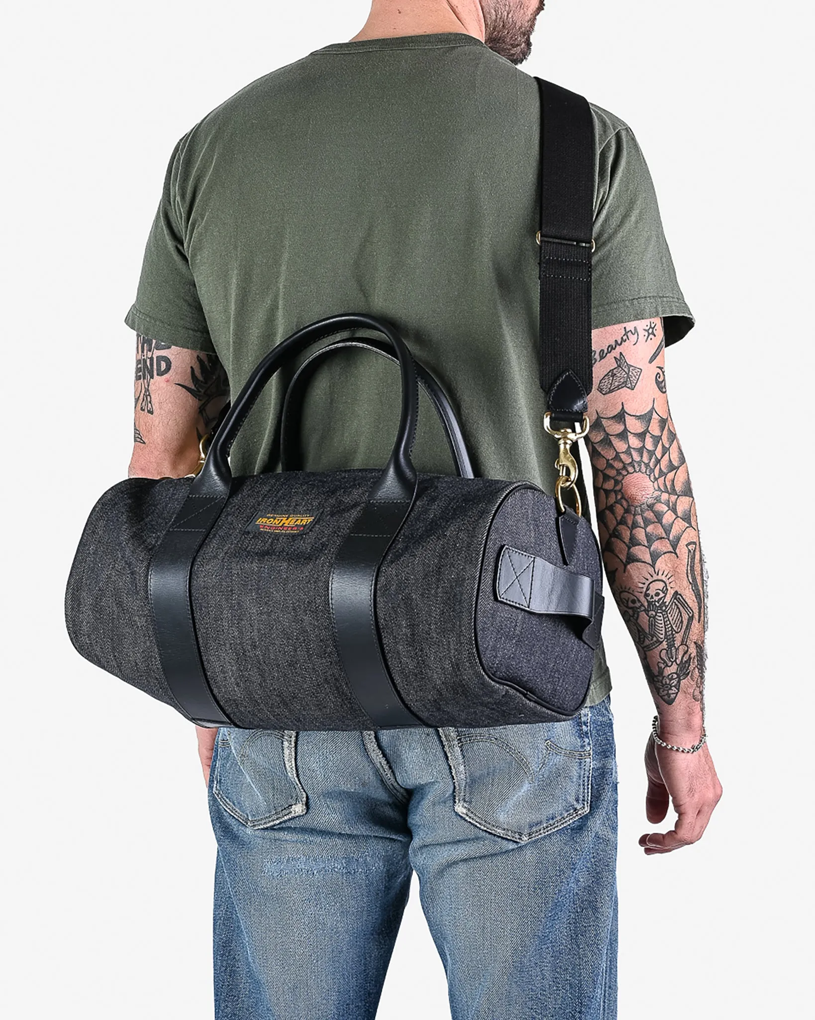 21oz Selvedge Denim and Buttero Leather Holdall - Indigo sold by Iron Heart product image thumbnail 2