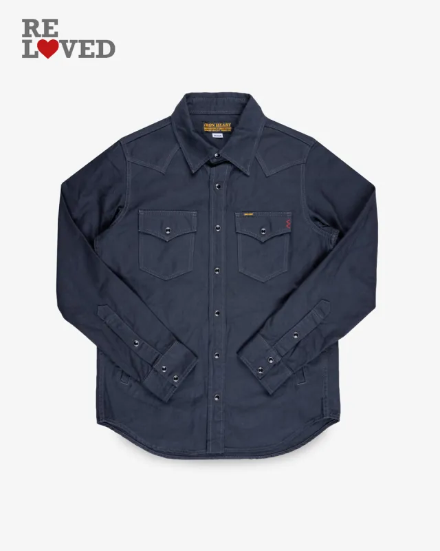 9oz Military Serge CPO Shirt - Black (IHSH-381-BLK) SIze Medium made by Iron Heart