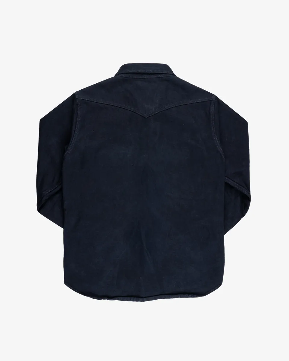 18oz Vintage Selvedge Denim CPO Shirt - Indigo Overdyed Black (IHSH-293-OD) Size XL sold by Iron Heart product image thumbnail 2