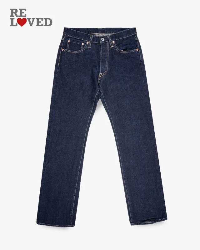 14oz Selvedge Denim Straight Cut Jeans - Indigo (IH-634S-142) Tag 30, Hemmed to 30.5'' made by Iron Heart