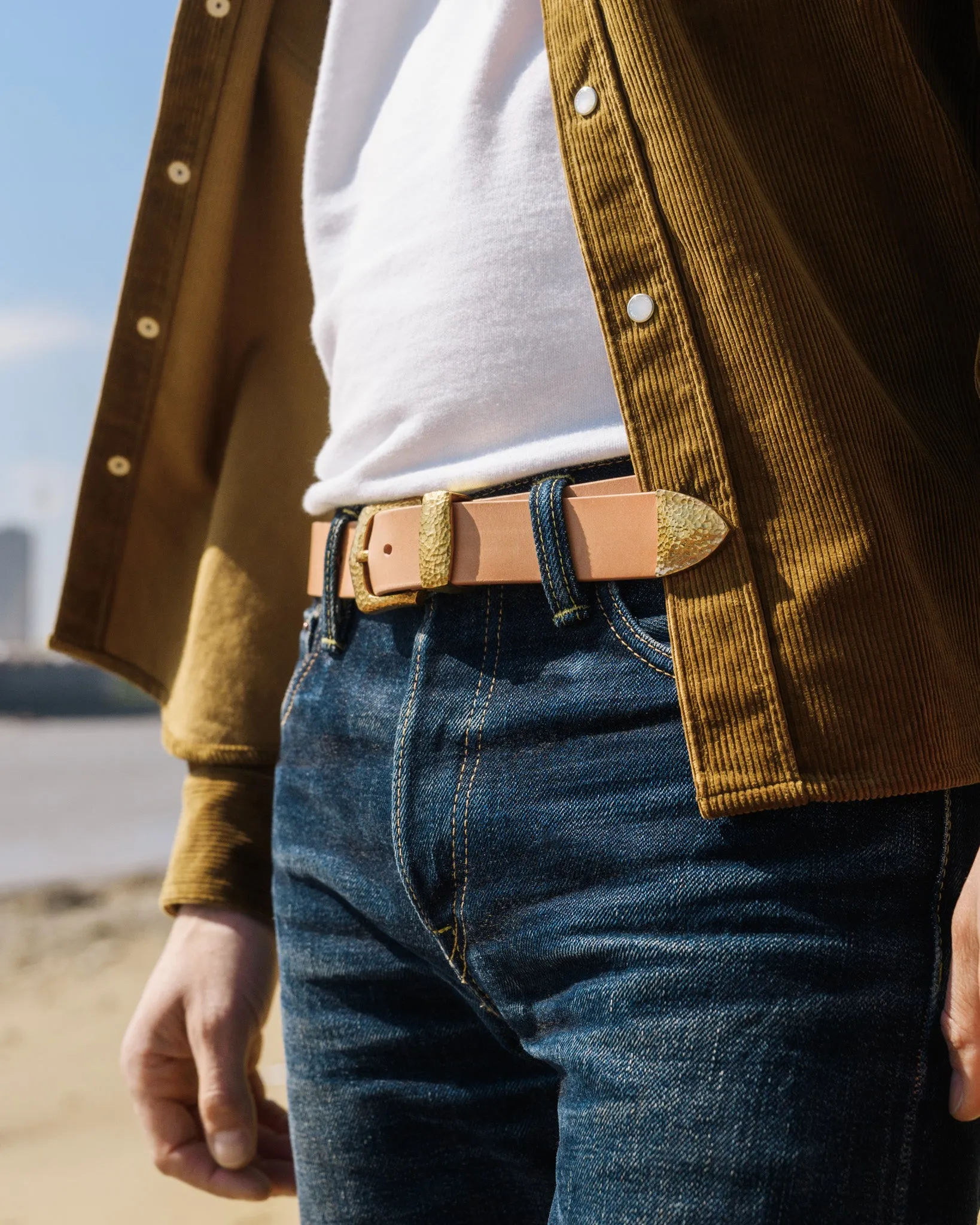 OGL Hand-Hammered Ranger Belt - Natural sold by Iron Heart product image thumbnail 2