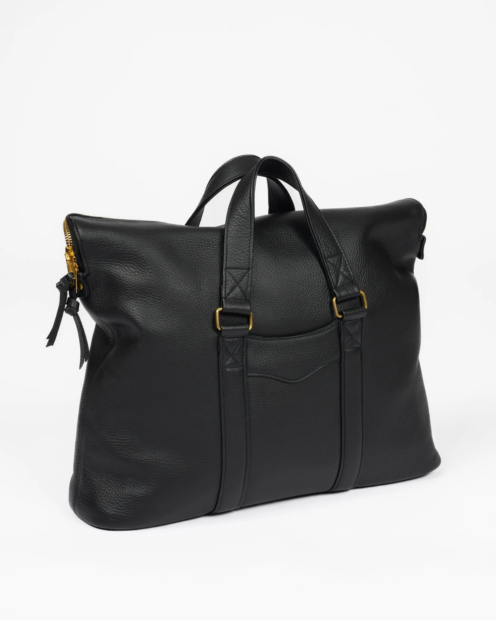 OGL Tumbled Leather Fold-Down Briefcase - Black sold by Iron Heart product image thumbnail 3