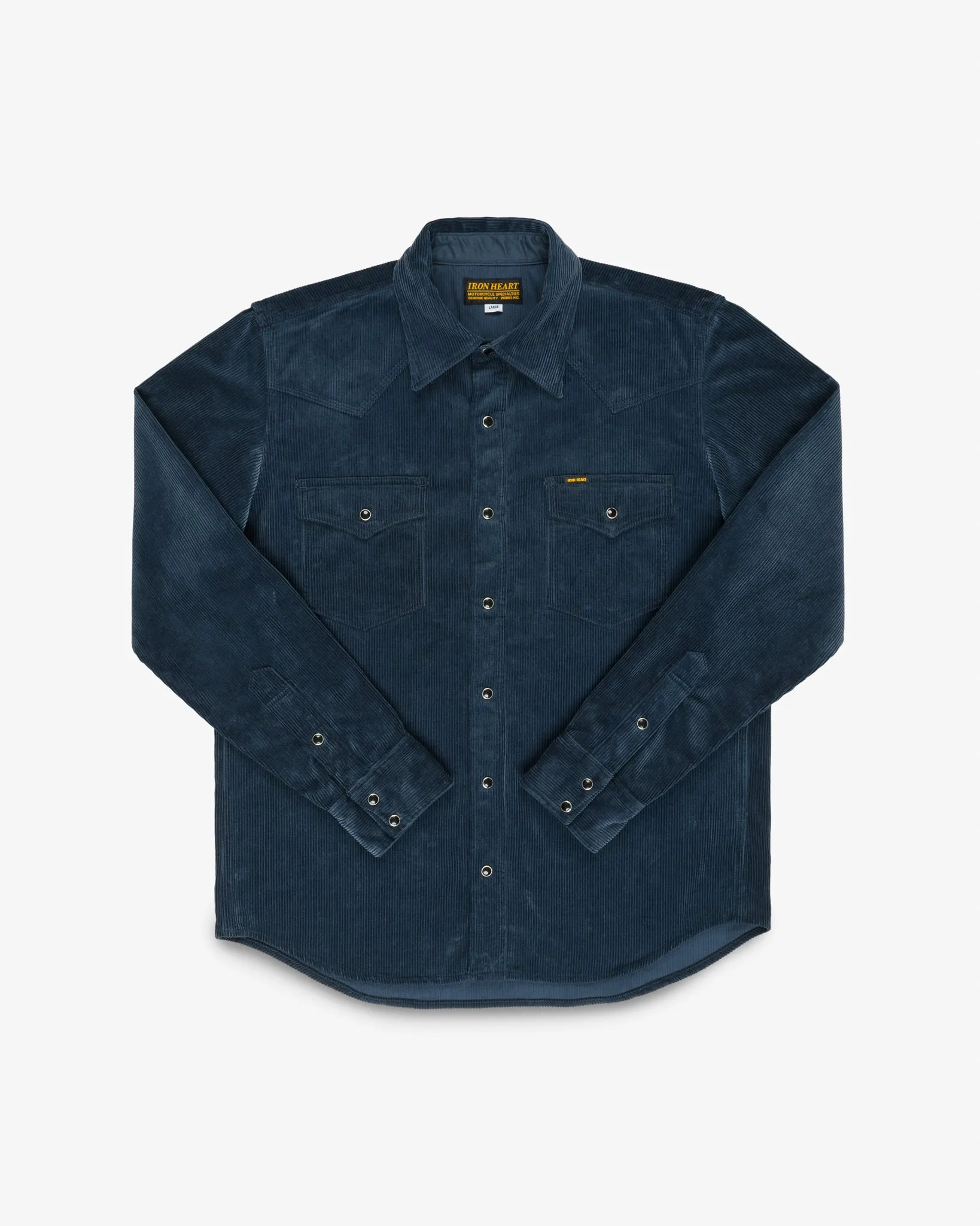 11oz Corduroy Western Shirt - Navy sold by Iron Heart