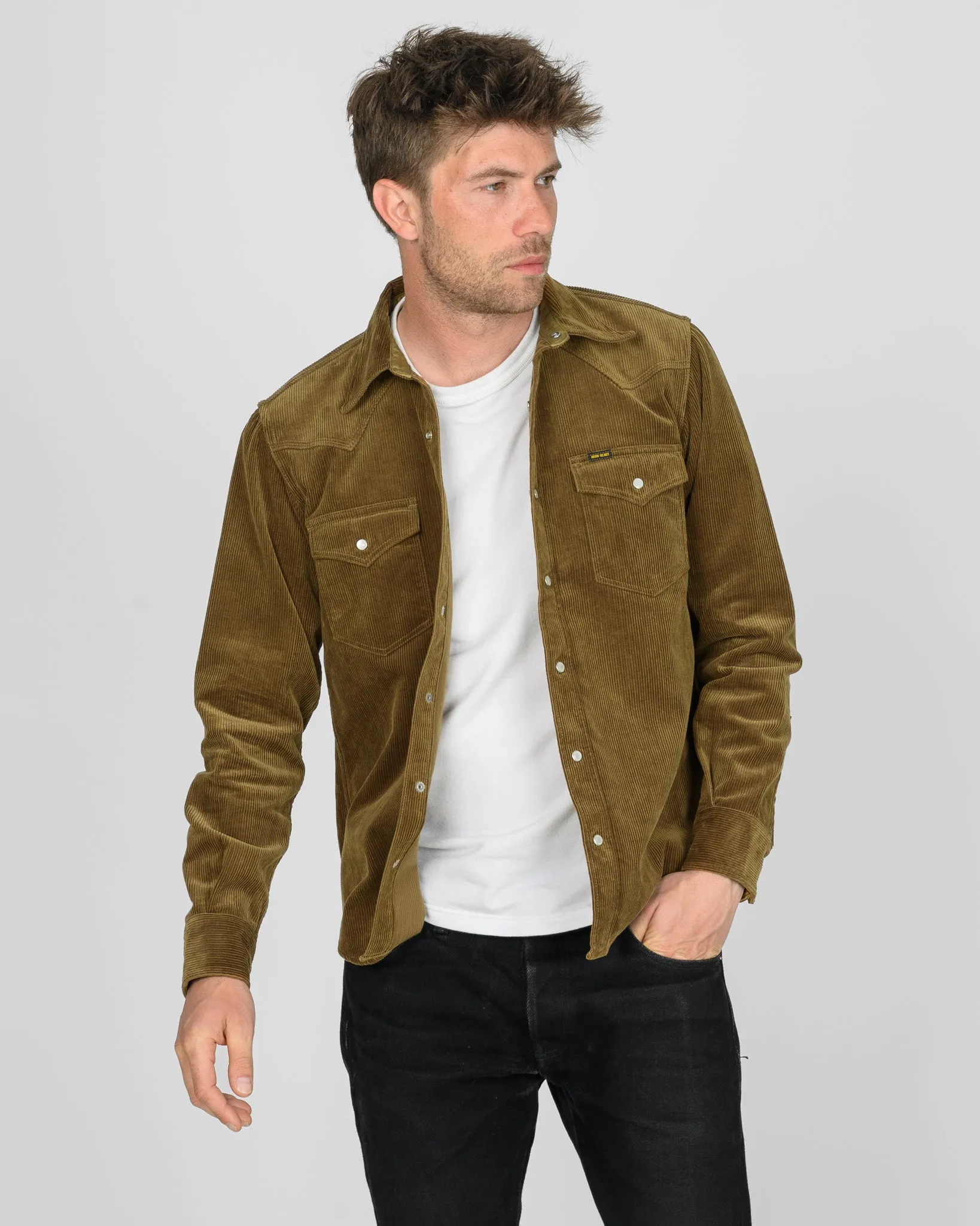11oz Corduroy Western Shirt - Camel sold by Iron Heart product image thumbnail 4