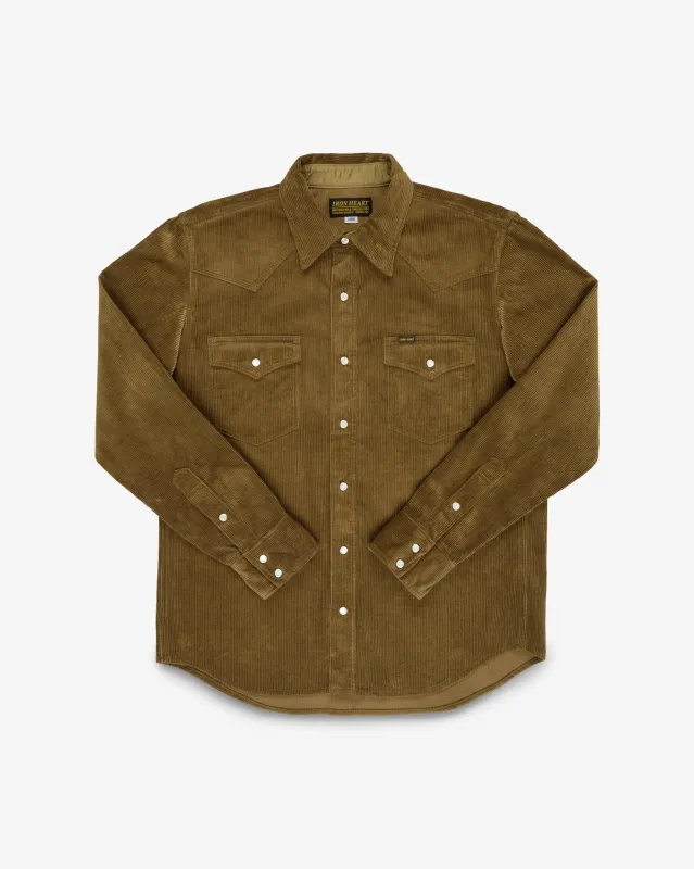 11oz Corduroy Western Shirt - Camel made by Iron Heart