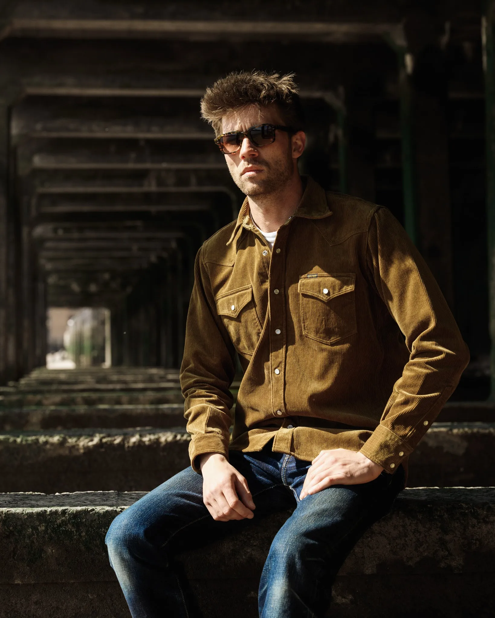 11oz Corduroy Western Shirt - Camel sold by Iron Heart product image thumbnail 3