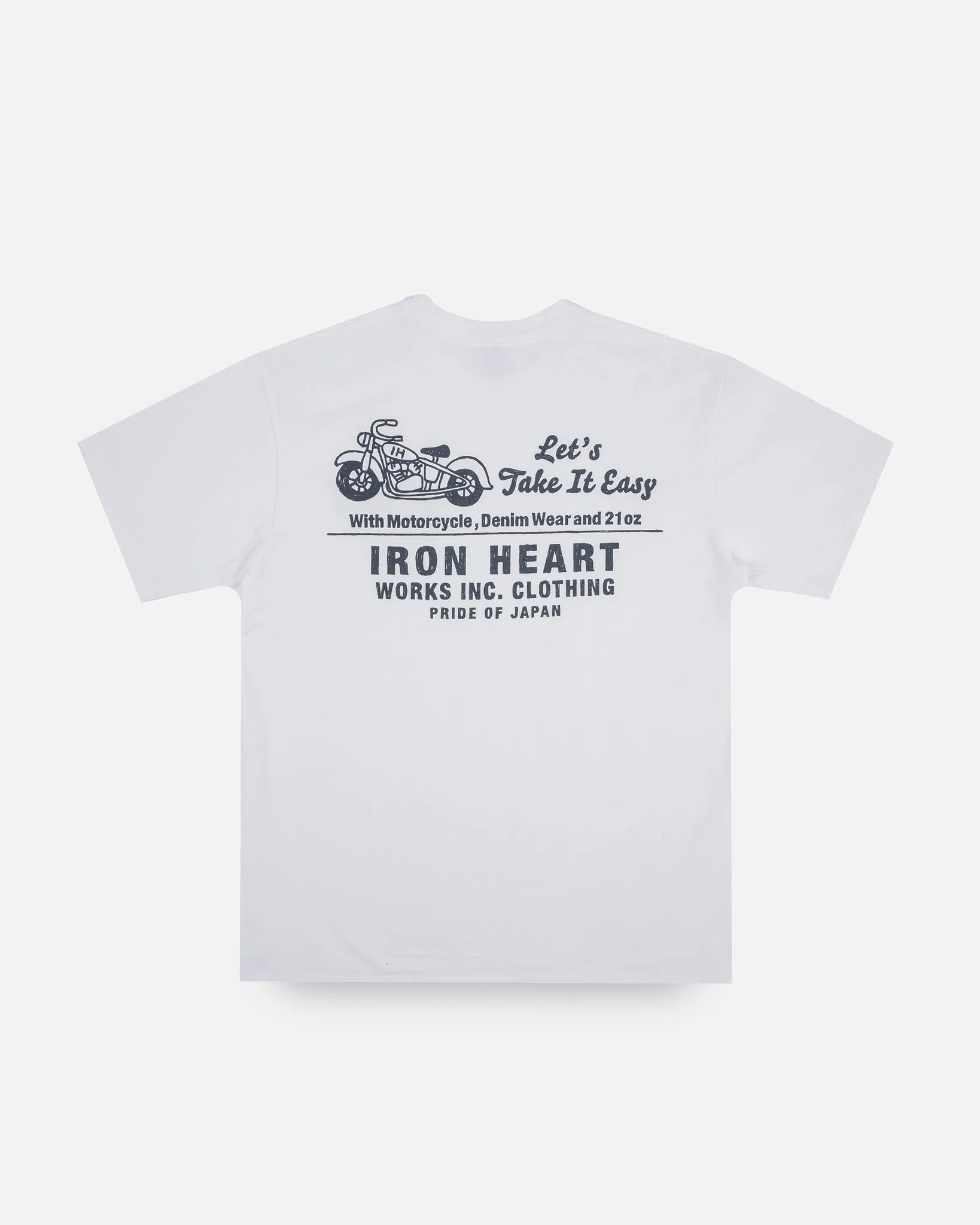 7.5oz Printed Loopwheel Crew Neck T-Shirt - White sold by Iron Heart product image thumbnail 5