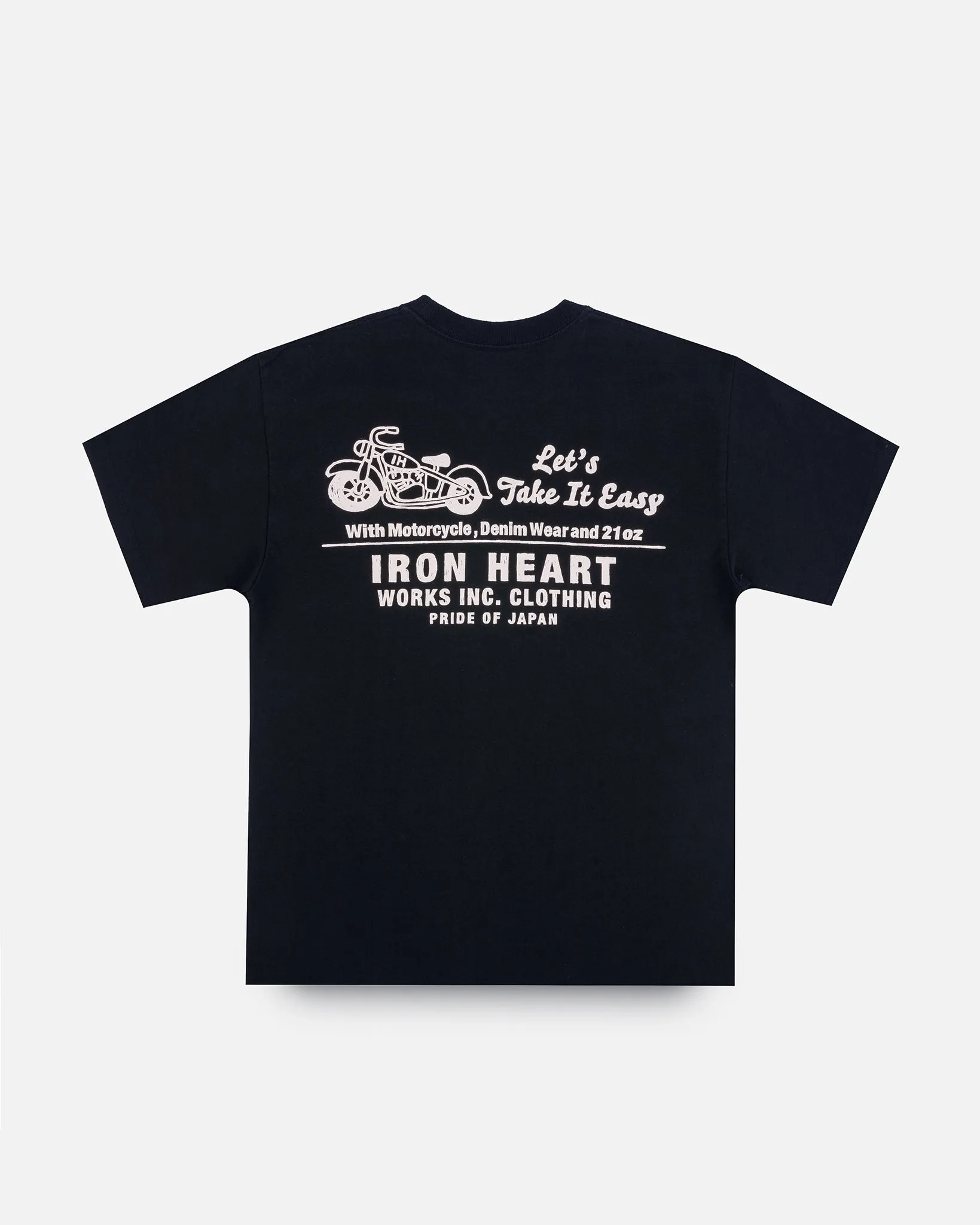 7.5oz Printed Loopwheel Crew Neck T-Shirt - Black sold by Iron Heart product image thumbnail 5