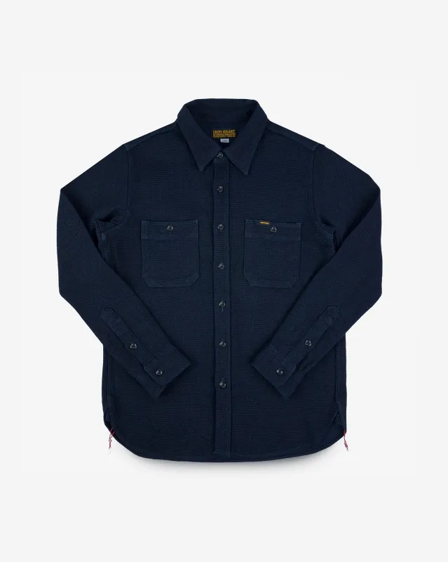 12oz Dobby Cloth Work Shirt - Indigo made by Iron Heart