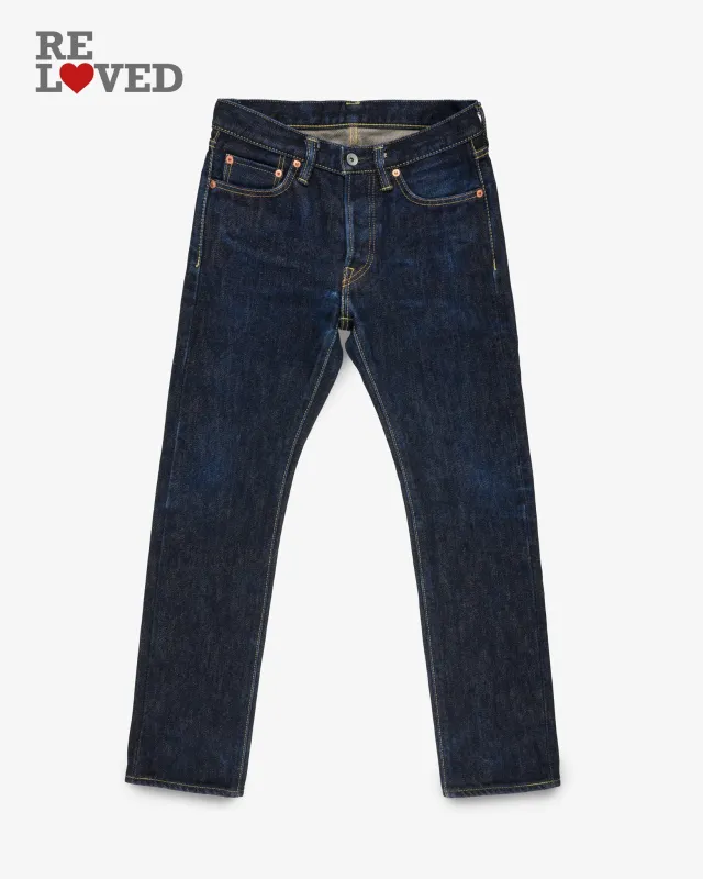 21oz Selvedge Denim Slim Cut Jeans - Indigo (IH-555s-21) Tag 29, Hemmed 28.5" made by Iron Heart