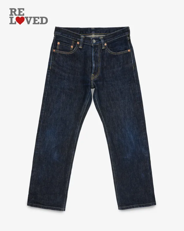 21oz Selvedge Denim Straight Cut Jeans - Indigo (IH-634S) Tag 30, Hemmed to 27.5" made by Iron Heart