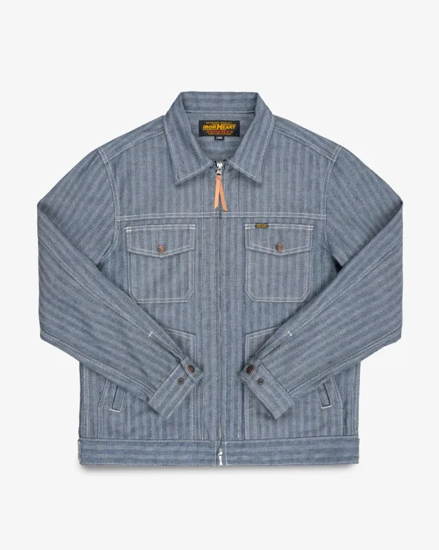 10.5oz Herringbone Work Jacket - Indigo made by Iron Heart