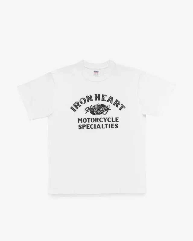 7.5oz Printed Loopwheel Crew Neck T-Shirt - White made by Iron Heart