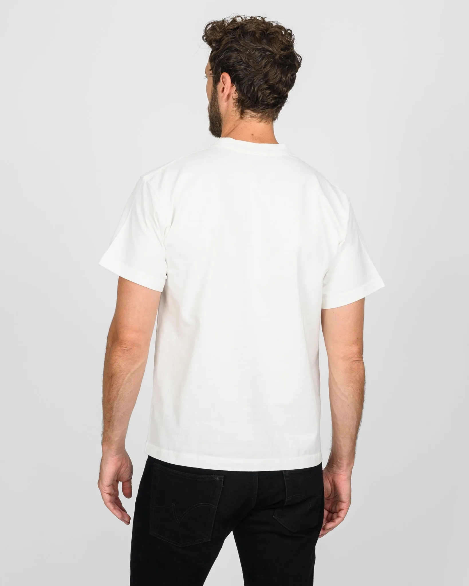 7.5oz Printed Loopwheel Crew Neck T-Shirt - White sold by Iron Heart product image thumbnail 3