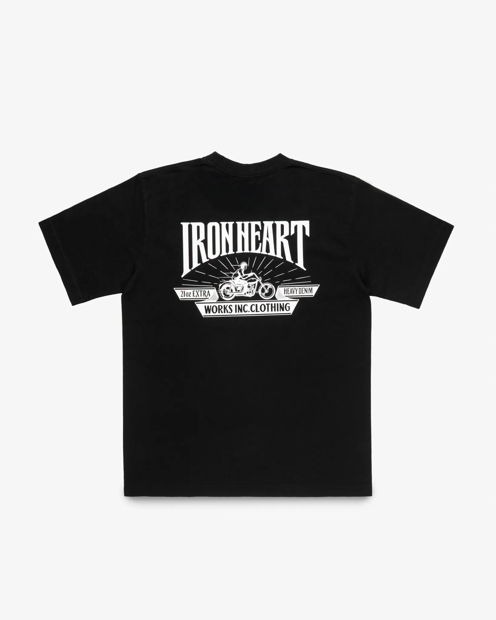 7.5oz Printed Loopwheel Crew Neck T-Shirt - Black sold by Iron Heart product image thumbnail 5