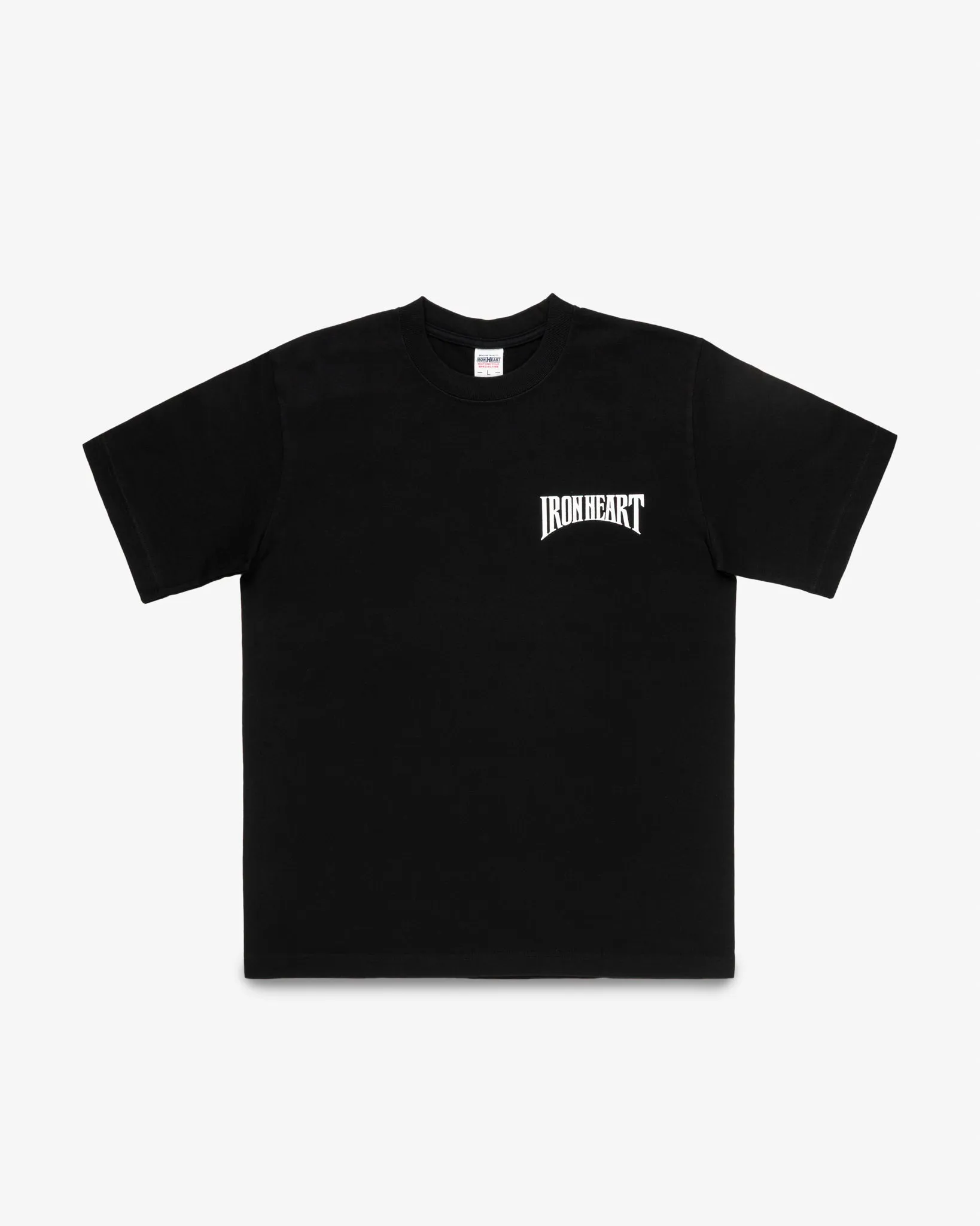 7.5oz Printed Loopwheel Crew Neck T-Shirt - Black sold by Iron Heart